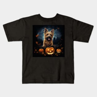 Halloween Australian terrier Kids T-Shirt